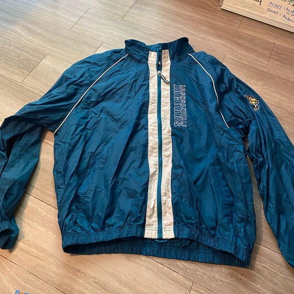 Vintage VTG Jacksonville Jaguars Windbreaker Jacket Puma NFL Size XL  X-Large - Picture 1 of 5